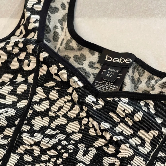 NWOT! Bebe Leopard BodyCon Nylon Dress M/L - Picture 10 of 11
